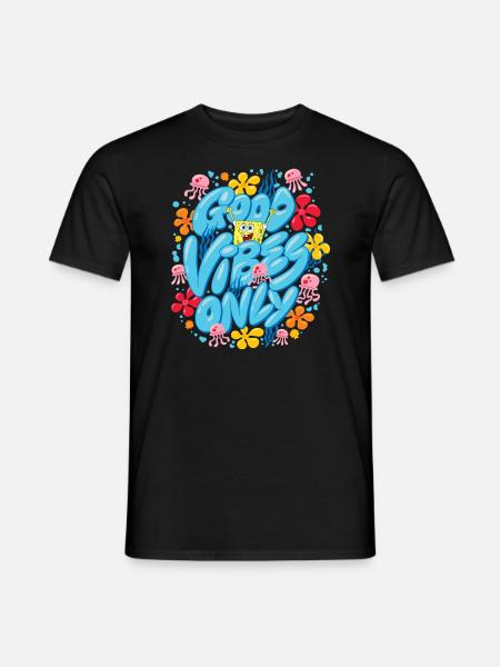Spongebob Schwammkopf Good Vibes Only - Männer T-Shirt - Schwarz