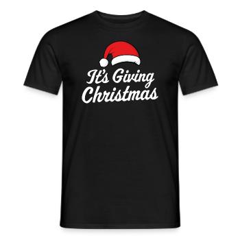 Es ist das Schenken von Weihnachten - Männer T-Shirt - Schwarz - Vorne - AI Model Male 178 light (178cm)