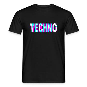 TECHNO VIKING - Männer T-Shirt - Schwarz - Vorne - AI Model Male 178 light (178cm)