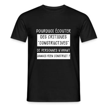 Papy et Mamie D'Expérience Humour - T-shirt homme - noir - Devant - AI Model Male 178 light (178cm)