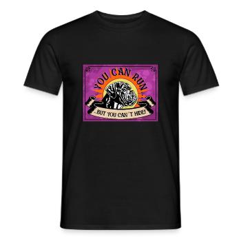 YOU CAN RUN BUTYOU CAN´T HIDE Boxer Nr 2 - Männer T-Shirt - Schwarz - Vorne - AI Model Male 178 light (178cm)