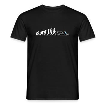 Pistenraupe Evolution Kran Fahrzeug Piste Schnee - Männer T-Shirt - Schwarz - Vorne - AI Model Male 178 light (178cm)