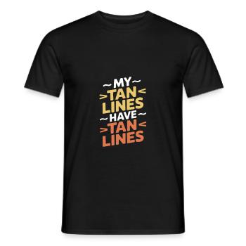 My Tan Lines Have Tan Lines Sunburn - Men's T-Shirt - black - Front - AI Model Male 178 light (178cm)