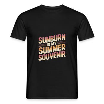 Sunburn est mon souvenir d’été Sunburn - T-shirt homme - noir - Devant - AI Model Male 178 light (178cm)