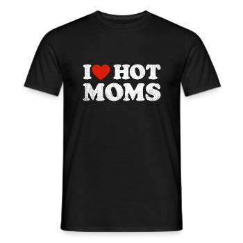 I Heart Hot Moms Y2K Adult Humor Distressed I - T-shirt homme - noir - Devant - AI Model Male 178 light (178cm)