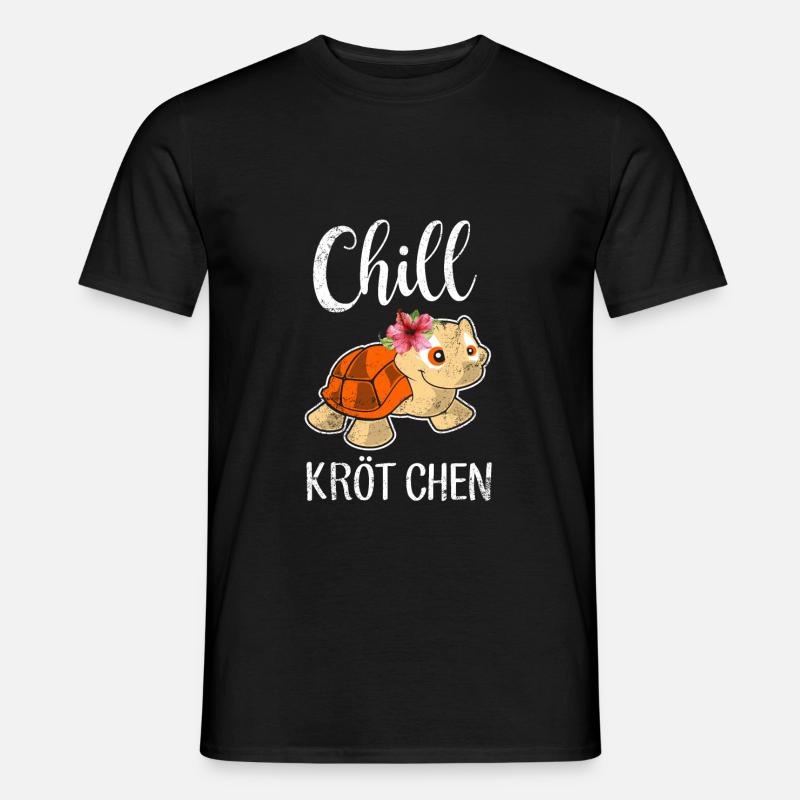 Chill Krötchen Geschenk - Männer T-Shirt - Schwarz