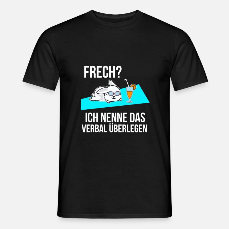 Frech verbal überlegen Geschenk - Männer T-Shirt - Schwarz
