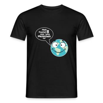 Plan(et) B ohne Menschen - Männer T-Shirt - Schwarz - Vorne - AI Model Male 178 light (178cm)