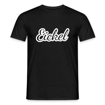 Eickel - Textdesign mit Stadtnamen - Männer T-Shirt - Schwarz - Vorne - AI Model Male 178 light (178cm)