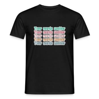 SLP Speech language Pathologist Speechie - Men's T-Shirt - black - Front - AI Model Male 178 light (178cm)