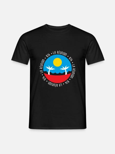 La Réunion - 974 - T-shirt homme - noir