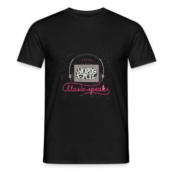 242 Funny gift design love cool gek music nerd art - Men's T-Shirt - black - Front - AI Model Male 178 light (178cm)