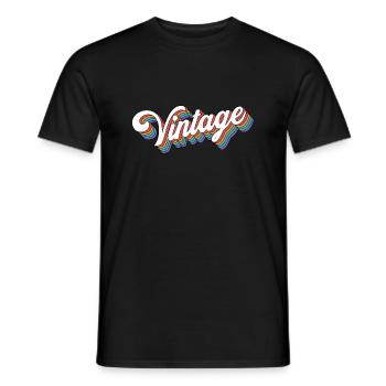 Vintage Bunt - Männer T-Shirt - Schwarz - Vorne - AI Model Male 178 light (178cm)