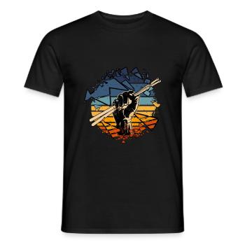 Schlagzeug Schlagzeug und Percussion Vibrationen - Männer T-Shirt - Schwarz - Vorne - AI Model Male 178 light (178cm)