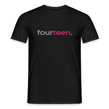 2008 geburtstag 14 jahre 14.jubiläum fourteen - Männer T-Shirt - Schwarz - Vorne - AI Model Male 178 light (178cm)
