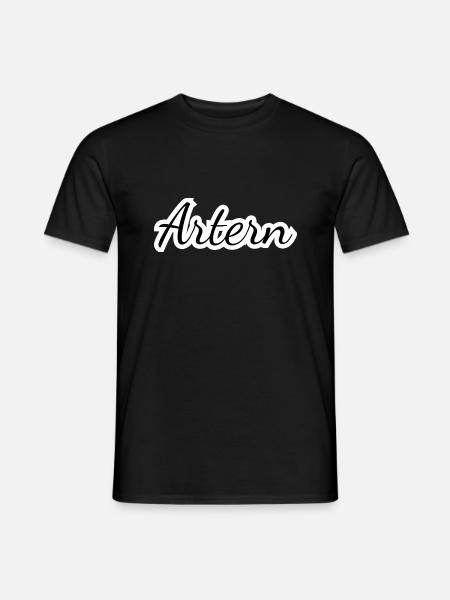 Artern - Textdesign mit Stadtnamen - Männer T-Shirt - Schwarz