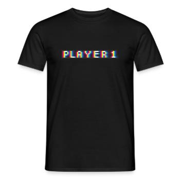 Numéro partenaire 2 (joueur 1) - couleur - T-shirt homme - noir - Devant - AI Model Male 178 light (178cm)