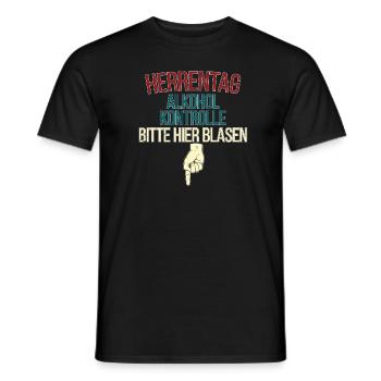 Herrentag - Männer T-Shirt - Schwarz - Vorne - AI Model Male 178 light (178cm)
