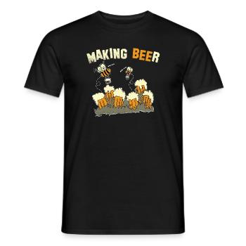 Bier Herstellung Geschenke Bienen Imker lustig - Männer T-Shirt - Schwarz - Vorne - AI Model Male 178 light (178cm)