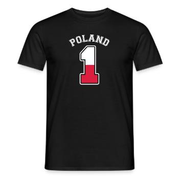 Polen Nummer 1 - Männer T-Shirt - Schwarz - Vorne - AI Model Male 178 light (178cm)