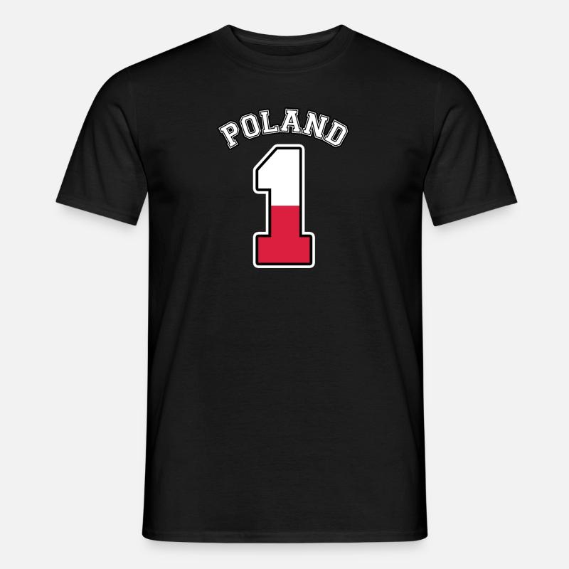 Polen Nummer 1 - Männer T-Shirt - Schwarz