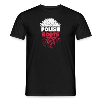 Arbre de racines de Pologne - T-shirt homme - noir - Devant - AI Model Male 178 light (178cm)