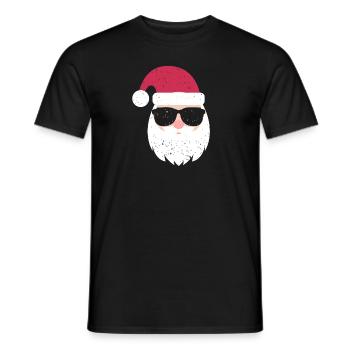 Santa Claus sunglasses cute kid gift - Men's T-Shirt - black - Front - AI Model Male 178 light (178cm)