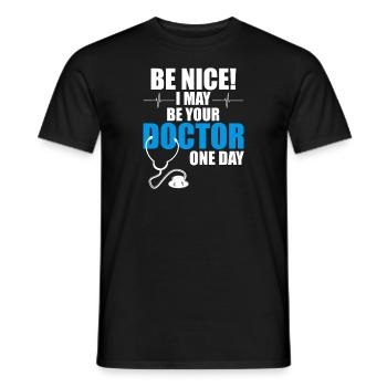 Doktor Arzt lustig witzig Geschenk Weihnachten - Männer T-Shirt - Schwarz - Vorne - AI Model Male 178 light (178cm)