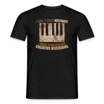 Piano piano - T-shirt homme - noir - Devant - AI Model Male 178 light (178cm)
