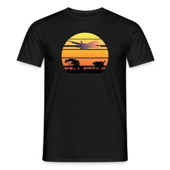 Savanna travel - Men's T-Shirt - black - Front - AI Model Male 178 light (178cm)