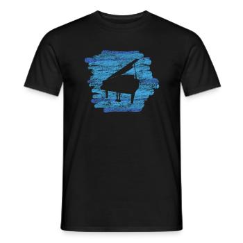 Piano musical instrument music - Men's T-Shirt - black - Front - AI Model Male 178 light (178cm)