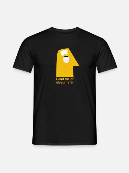 Im Geist ganz woanders | Head full of elsewhere - Männer T-Shirt - Schwarz