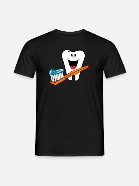 Dents heureuses dents saines aiment rire - T-shirt homme - noir
