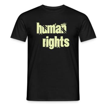 human rights - Men's T-Shirt - black - Front - AI Model Male 178 light (178cm)