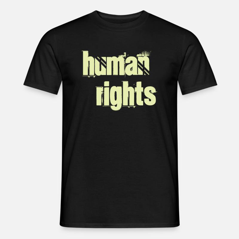 human rights - Männer T-Shirt - Schwarz