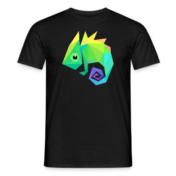 chameleon - Men's T-Shirt - black - Front - AI Model Male 178 light (178cm)
