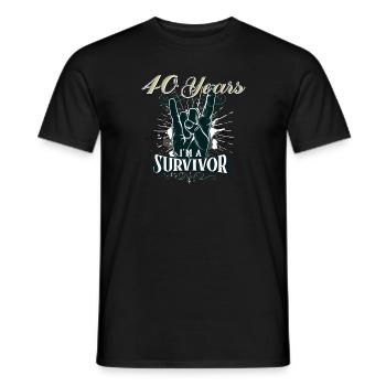 40th birthday - Men's T-Shirt - black - Front - AI Model Male 178 light (178cm)