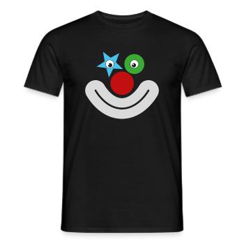 Clown - Männer T-Shirt - Schwarz - Vorne - AI Model Male 178 light (178cm)