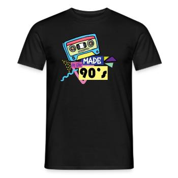 90s neunziger 1990er Kid Spielzeug Geschenk Idee - Männer T-Shirt - Schwarz - Vorne - AI Model Male 178 light (178cm)