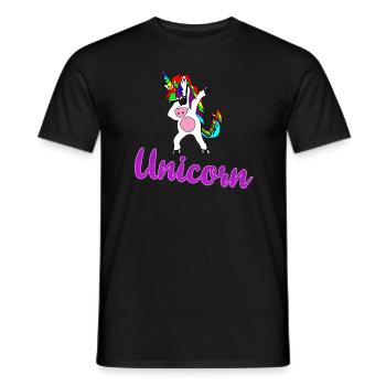 Unicorn Unicorn - Men's T-Shirt - black - Front - AI Model Male 178 light (178cm)