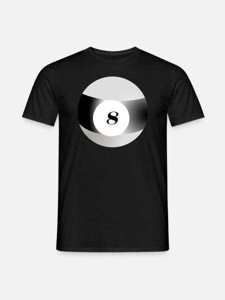 BilliardKugel 8 Black Eighth - Männer T-Shirt - Schwarz