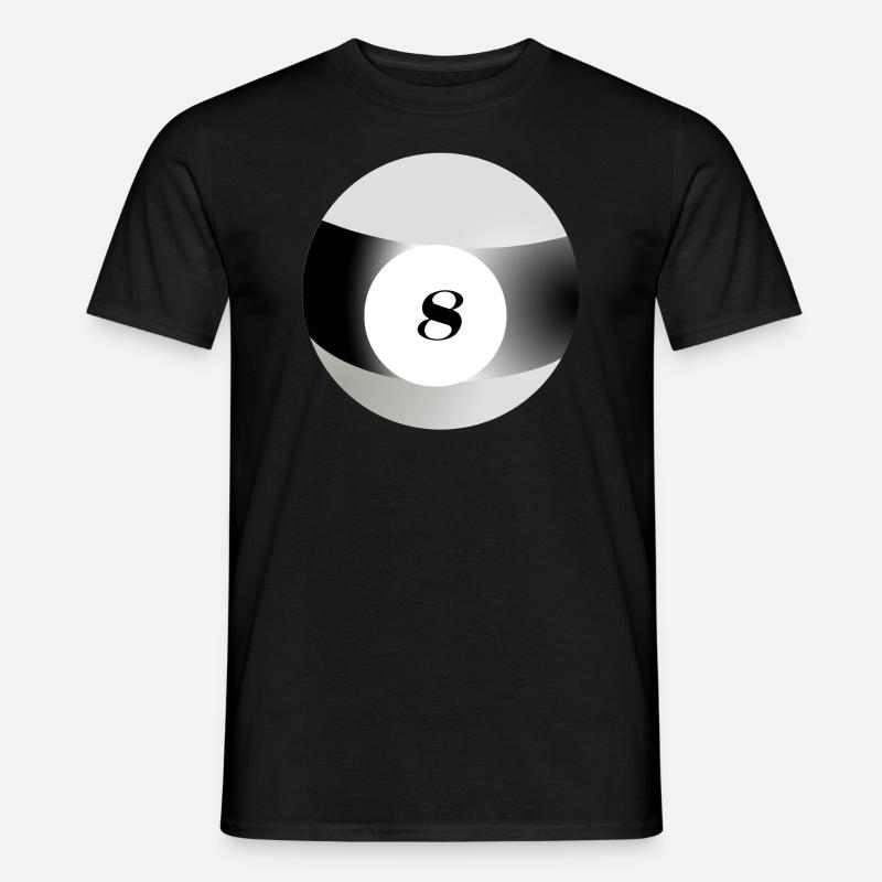 BilliardKugel 8 Black Eighth - Männer T-Shirt - Schwarz