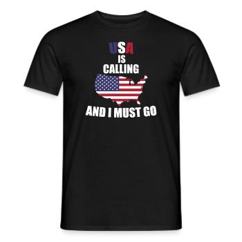 USA - Männer T-Shirt - Schwarz - Vorne - AI Model Male 178 light (178cm)