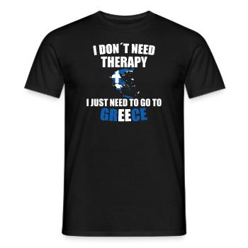 Grèce - T-shirt homme - noir - Devant - AI Model Male 178 light (178cm)