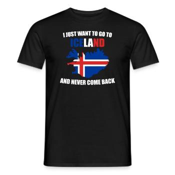 Iceland - Men's T-Shirt - black - Front - AI Model Male 178 light (178cm)