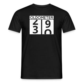 Oldometer 30th Birthday Oldtimer Car Gift - Men's T-Shirt - black - Front - AI Model Male 178 light (178cm)