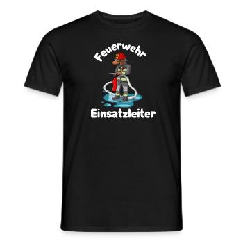 Feuerwehr Einsatzleiter Feuerwehr Hund - Männer T-Shirt - Schwarz - Vorne - AI Model Male 178 light (178cm)