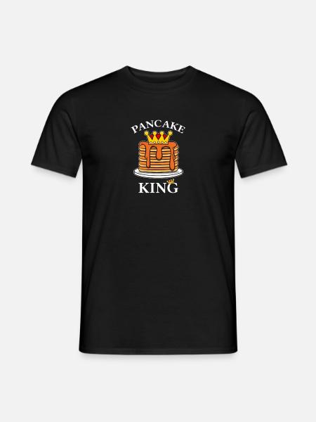 Pancake king pancake minnaar cadeau - Heren T-shirt - zwart