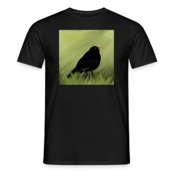 Amsel - Männer T-Shirt - Schwarz - Vorne - AI Model Male 178 light (178cm)