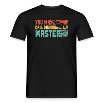 Call Me Master Graduation School College Degree - Men's T-Shirt - black - Front - AI Model Male 178 light (178cm)